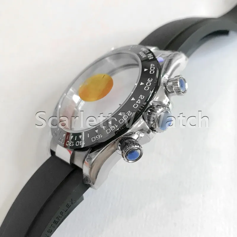 N Factory Mechanical Watch 116519 Super Perfect Quality Mount 4130 Kaliber 904L Stalowy chronograf męski