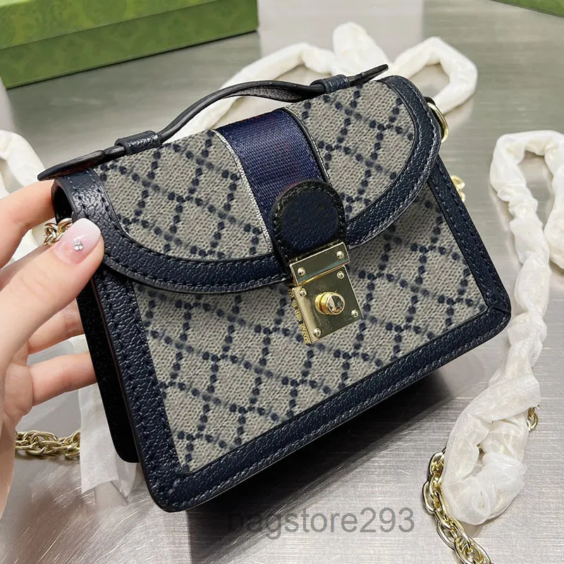 Women Ophidia Crossbody Bag Mini torebki Torebka Płótno litery Czerwone zielone paski Kluczowe Kluczowe Listy modne