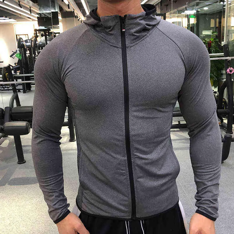 Men's Hoodies Sweatshirts Bodybuilding Gym Training Sweat-shirts For Men Jacket Hoodies Long Sleeve Men's Vest Hooded Sport Shirt Sportswear Jogging