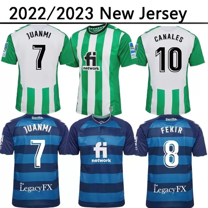 22 23 Real Betis Home Away Soccer Jerseys Top Juanmi B.Iglesias 2022 2023 Joaquin Canales Fekir Football Shirt Alex Moreno Willian J. Mens Jersey