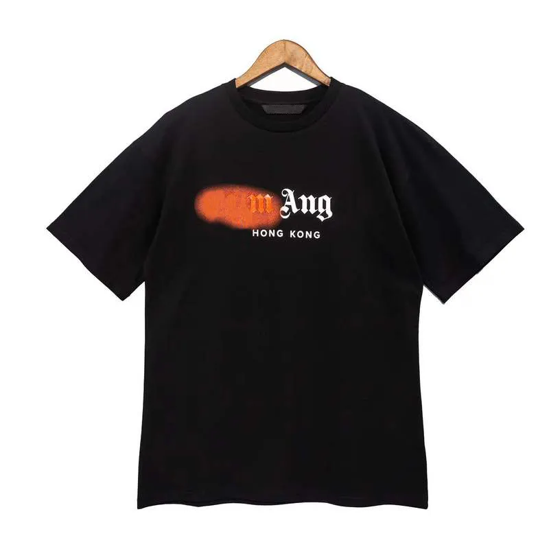 Tasarımcı Marka Lüks T-Shirt Erkek Tişört Gevşek Büyük Boy Kamış Giysisi Sprey Mektup Kısa Kol Yaz Yaz Gelgit Erkek ve Kadın Tee Tee Tişörtleri New2022