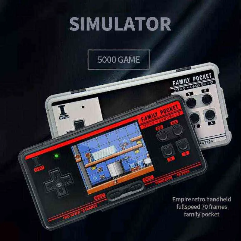 Portable Game Players FC3000 V2 Classic Retro Handheld Console 4000 S Video Player Support 10 Formats IPS Screen T220916