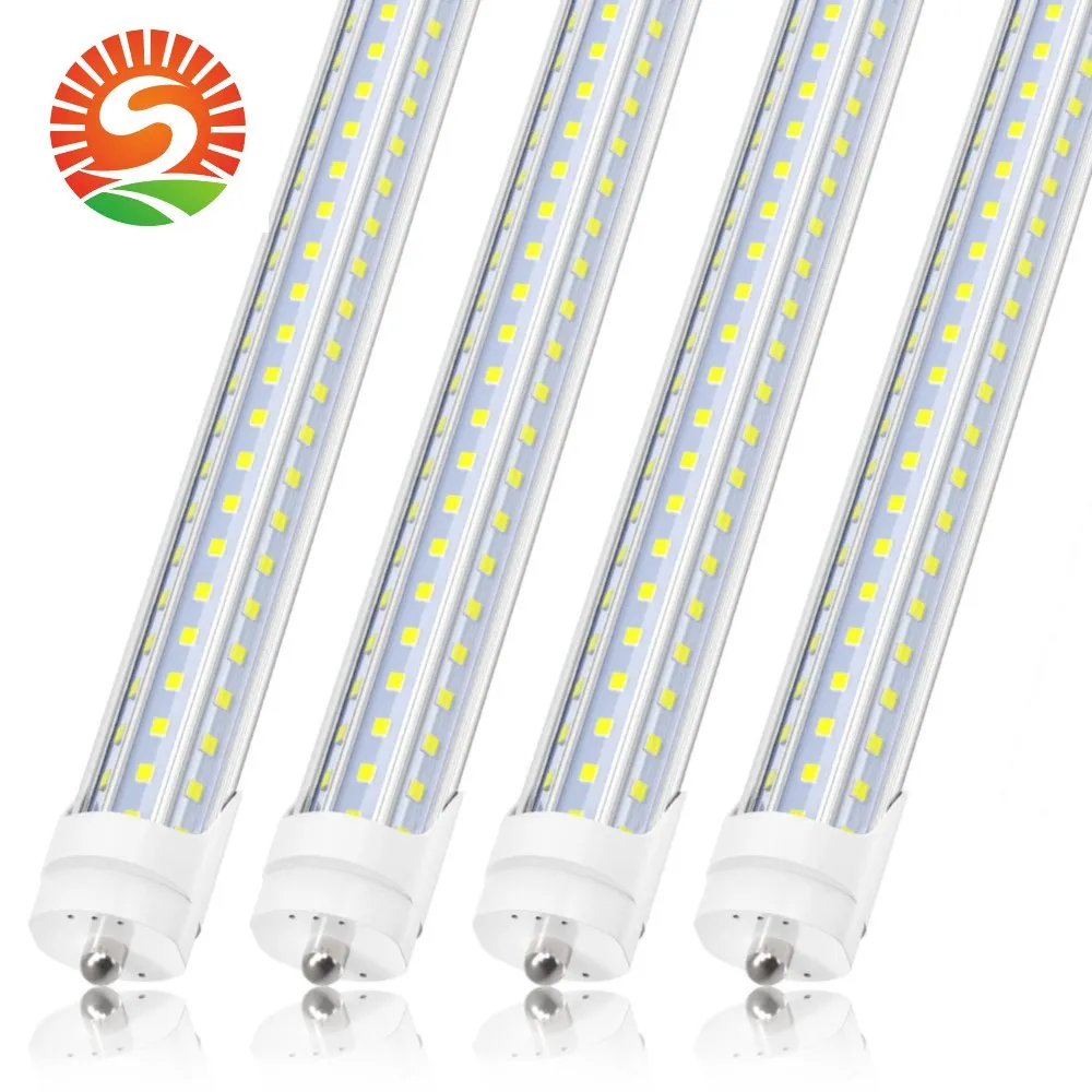 CNSUNWAY 8FT LED Tube Light Bulbs Single Pin Fa8 Base D Shape 120W 6000K