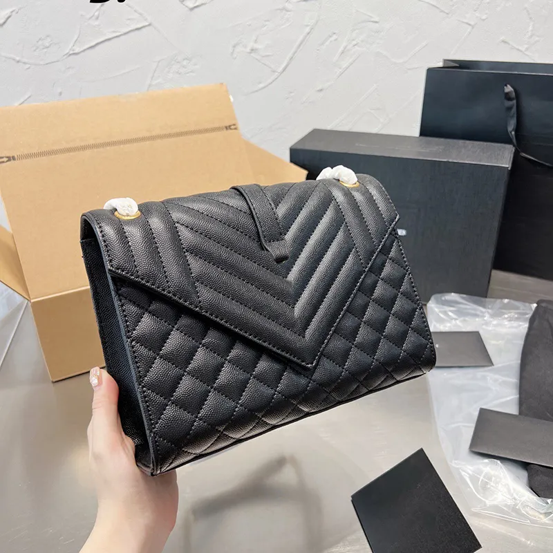 Designer Bags Black Shoulder Crossbody Bag Luxury Women Chain Handbag Wholesale Replica Handbag Gold Logo With dust bag tote