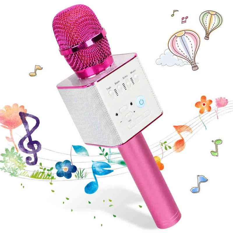 Portable Karaoke Microphone Speaker Set - Wireless Mic with Bag ...