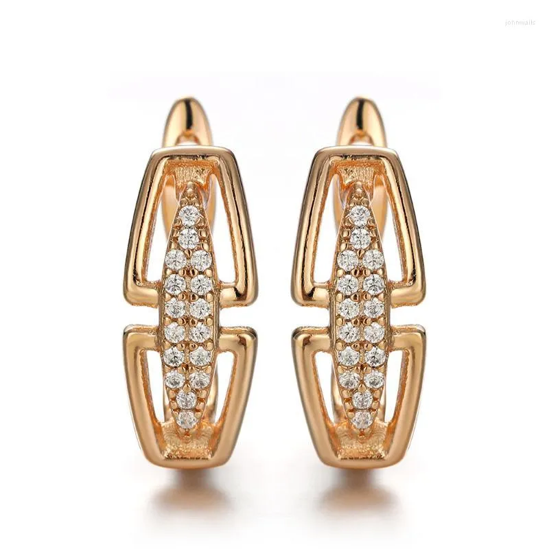 Brincos de garanhão Hanresheshe Brincho de cristal zircão natural clássico de joias clássicas de joalheria de copper geometria simples mulheres giftstud