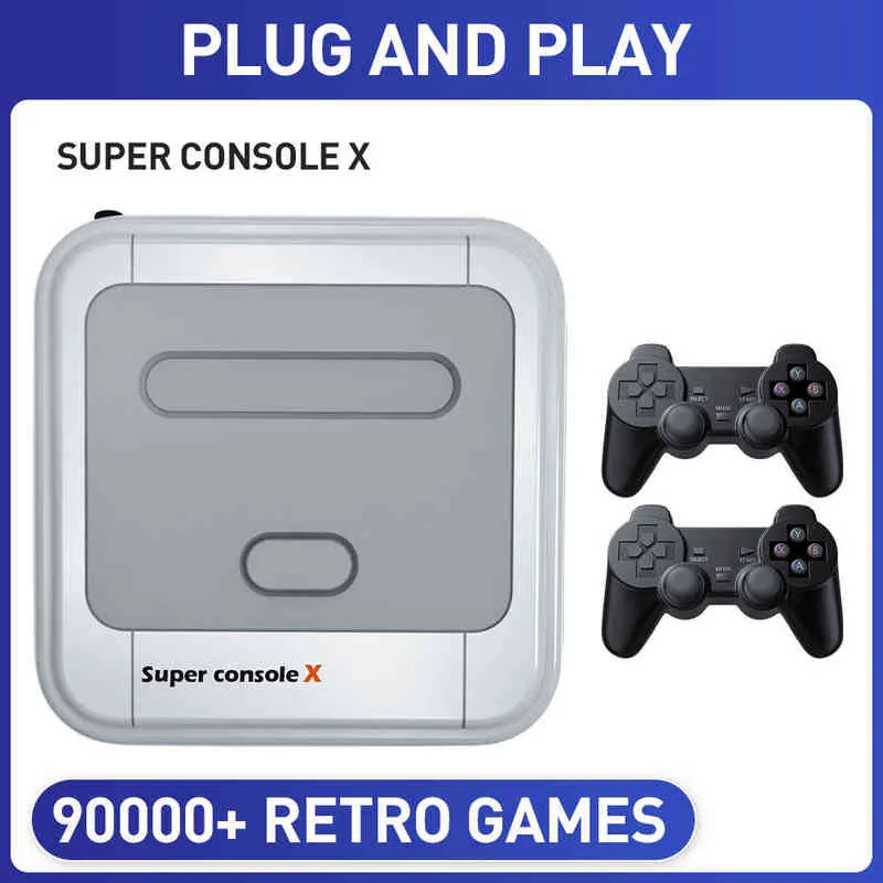 Portable Game Players Super Console X Retro Plug and Play HD Video Game Console Built-in 90000 Retro Games Wireless Emulator Game Box For N64/PSP/PS1 T220916