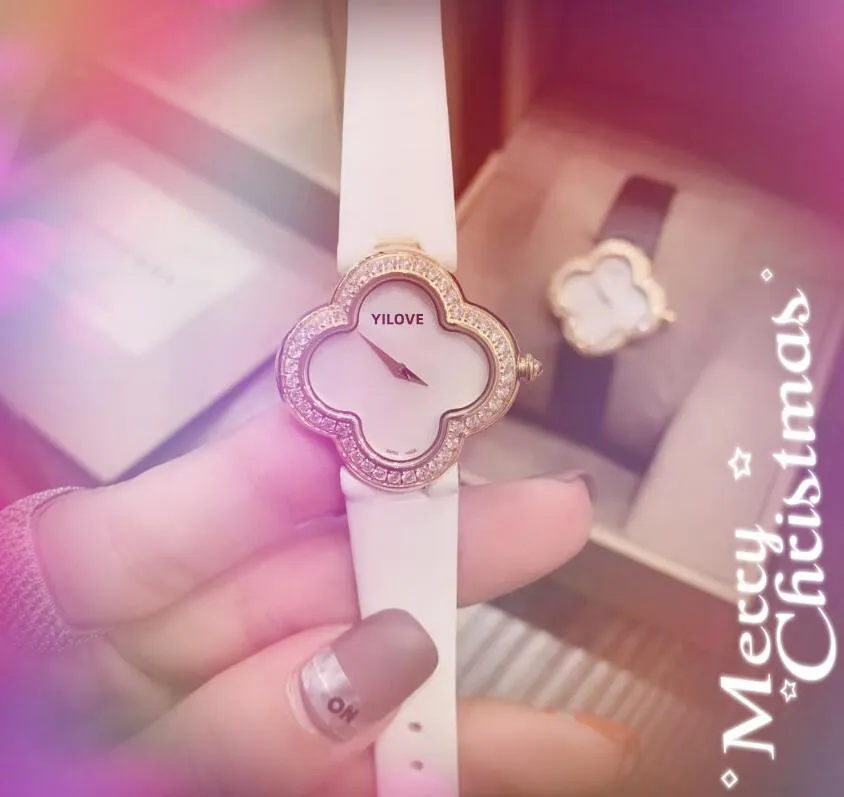 Women Women Women Small Bee Quartz Rel￳gios 34mm 29mm de cinto de couro genu￭no Ring Ring Montre de Luxe Limited Edition Wristwatches Reloj de Lujo