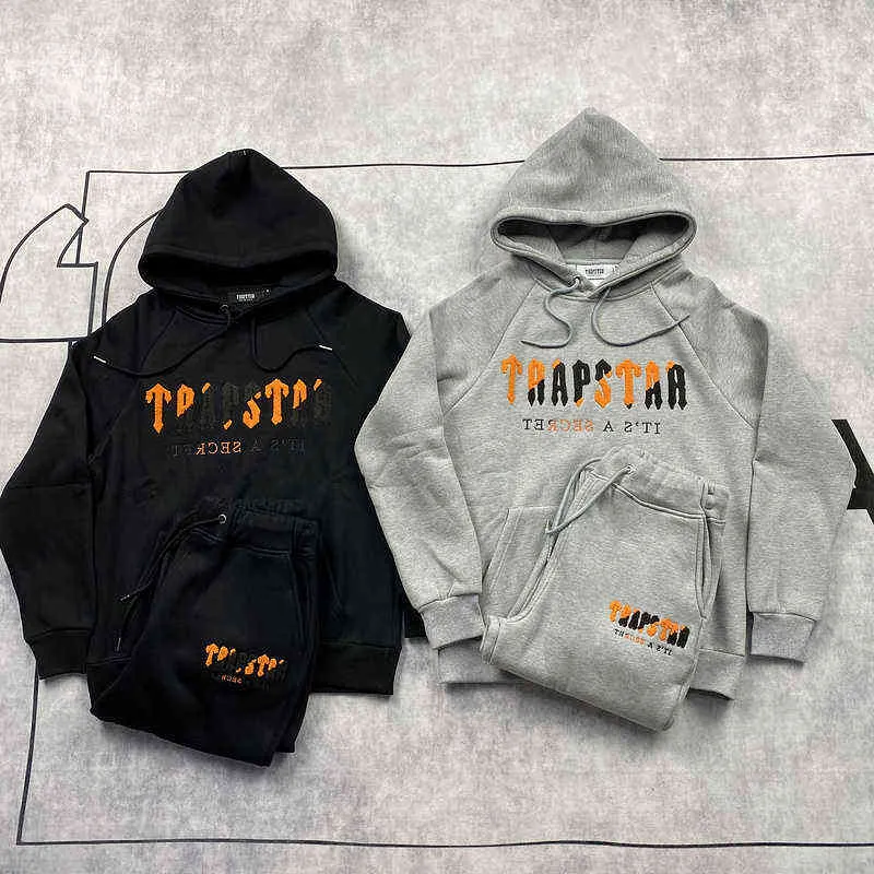 Heren Hoodies Sweatshirts 2022fw Handdoek Geborduurde Trapstar Hoodie Heren Dames Hooded Pullover