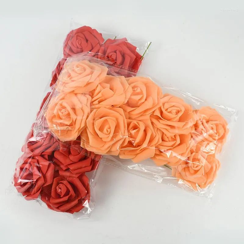 Dekoratif Çiçekler 30/20/10pcs Büyük 8cm Yapay Pe Köpük Çiçek Düğün Gelin Rose Buket Ev Partisi Dekorasyon Diy Scrapbooking Sahte