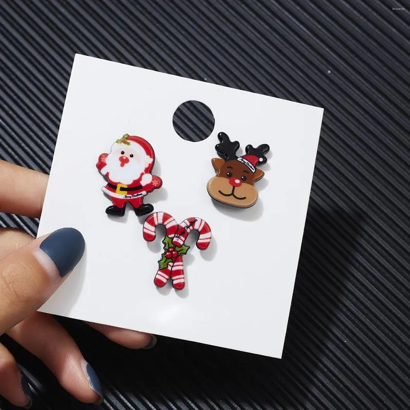 Broches meetvii 3pcs/conjunto pinos de esmalte Santa Claus Natal Broche Kids Year Pin Gift de Natal para Mulheres