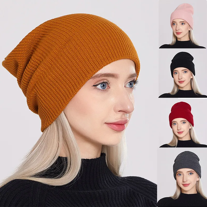 Neue Mode Frauen Gestrickte Mützen 14 Farbe Stricken Wolle Hüte Herbst Winter Liebhaber Hut Warme Einfache Stricken Hut Motorhaube für Männer Weibliche