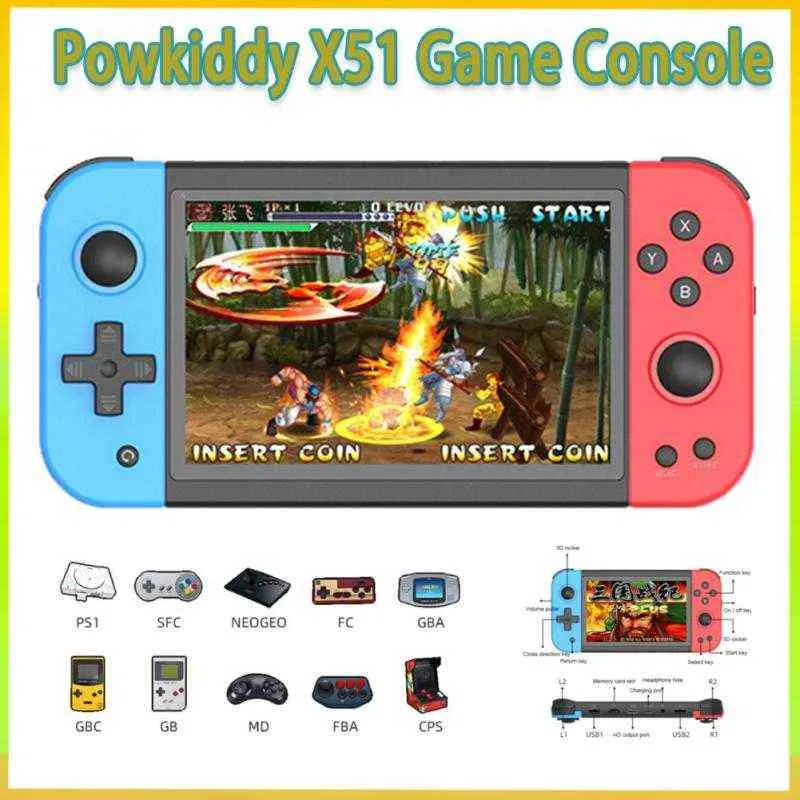 Powkiddy X51 Portable Handheld Handheld Gaming Console With 5.0 Inch