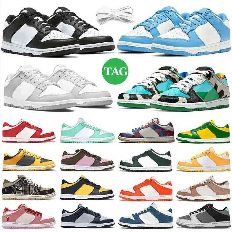 Hombres Mujeres Zapatos casuales bajos Zapatilla de deporte Blanco Negro UNC Azul Gris Niebla Fotón Polvo Michigan Vela Chicago Cherry Trail Dunks Entrenadores para hombre Deportes