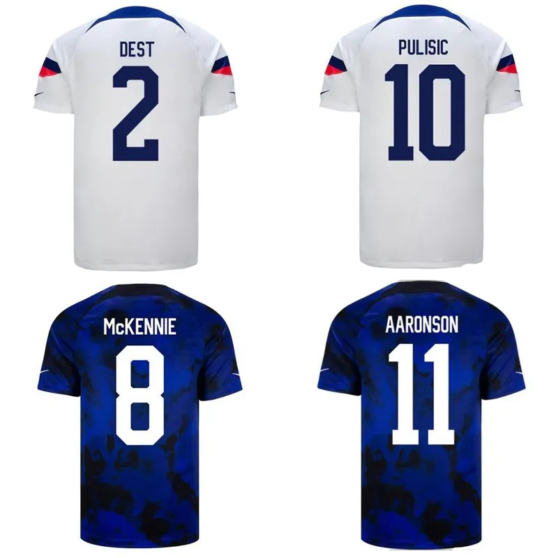 Top 2022 PULISIC MCKENNIE Soccer Jersey 22 23 WOOD LLOYD USAs