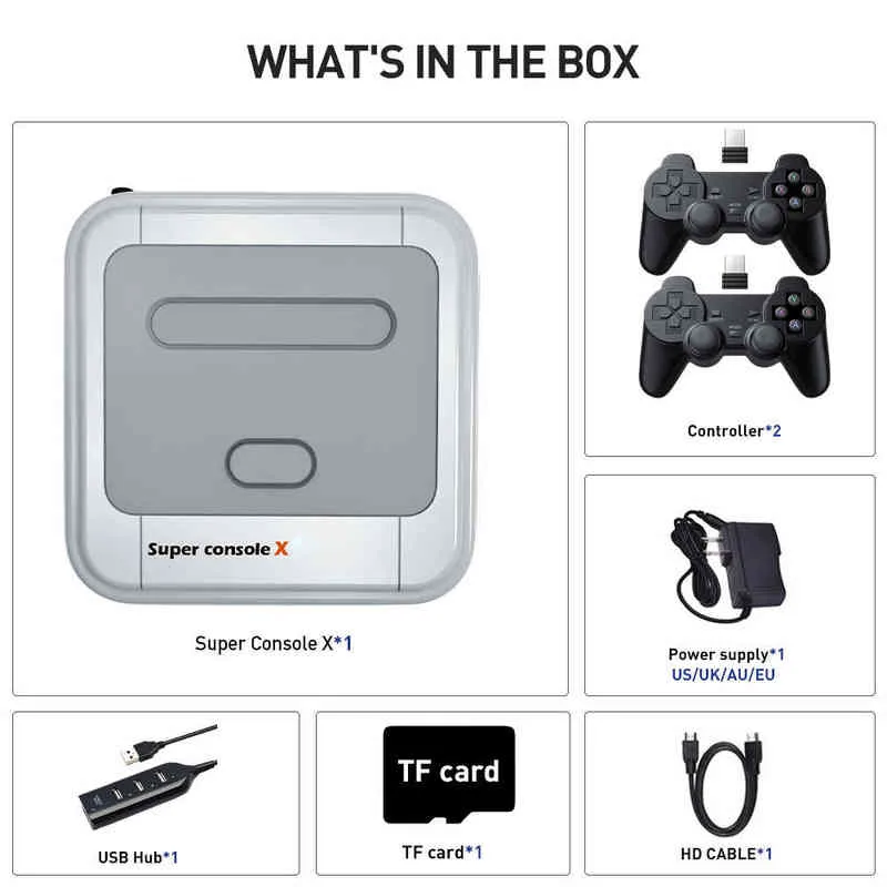 Supercom Console Super Console X: 110,000+ Classic Games Retro Arcade Console With ...