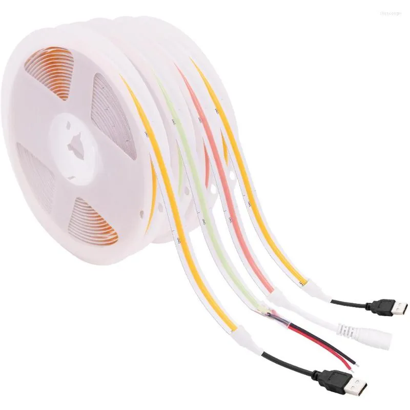 شرائط USB DC5V LED شريط الخبز الكهربائي طاقة 320s عالي الكثافة الشريط الشريط المرن مرنة دافئة طبيعية أبيض أزرق أخضر