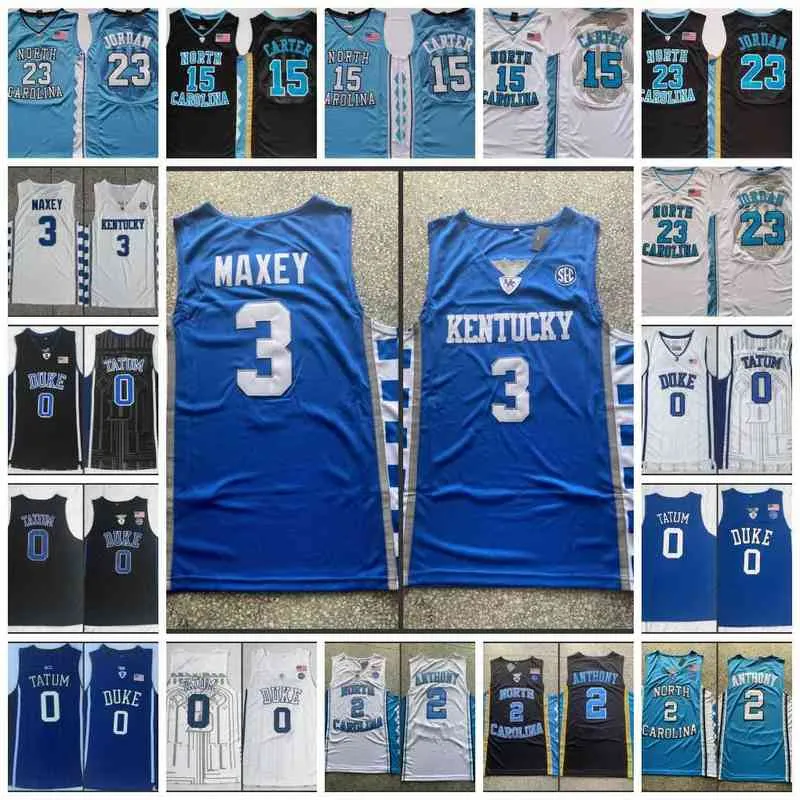 College Basketball Weats College 3 Tyrese Maxey Jersey 15 Vince Carter 23 Michael MJ Jor Dan 0 Jayson Tatum 2 Cole Anthony Kentucky Wildcats North Carolina Tar Heels