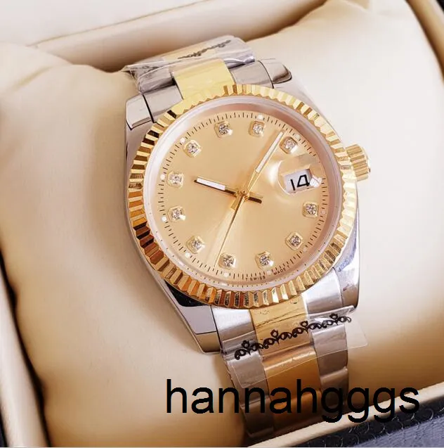 Luxe 36 mm 41 mm liefhebbers Horloges Diamond heren Women Gold Face Automatische beweging Sweep polshorloges Designer Ladies Watch XPC8