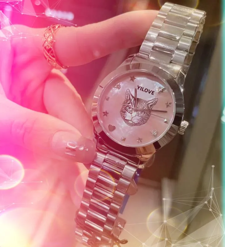 Заводские качественные женские пчелиные звездные часы Quartz Watch 28 мм маленькие мелкие 904L Браслет из нержавеющей стали Montre de Luxe