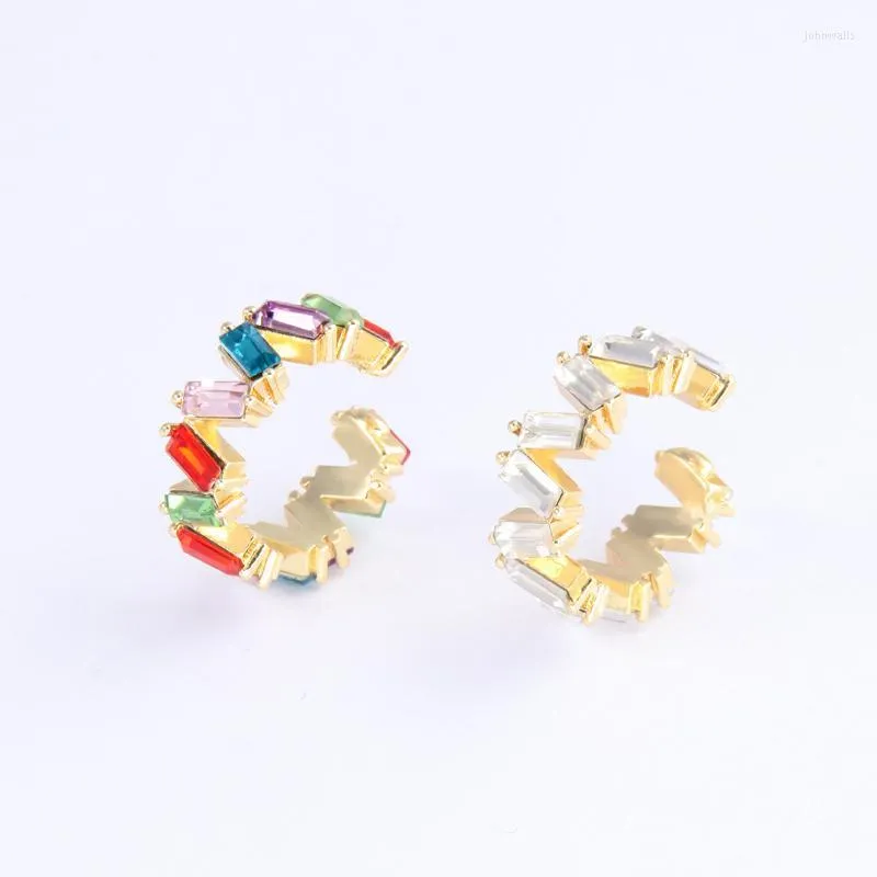 Backs Orecchini Clip-on Screw Back Itenice Crystal Metal Ear Cuff Set per le donne Boho Trendy Stackable Statement Earcuff con strass