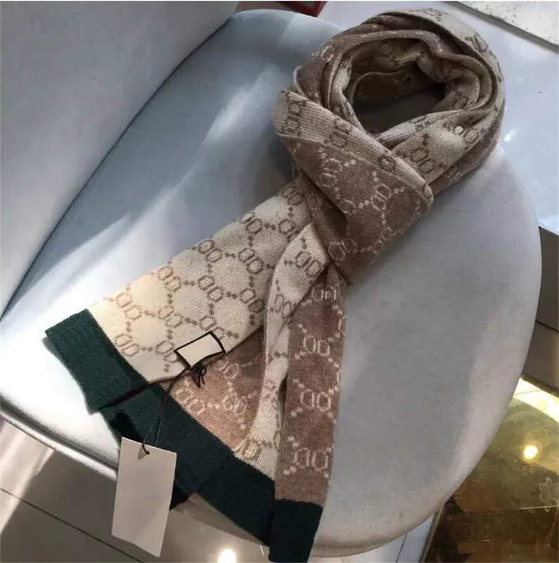 designer fashion warm scarf luxury style accessories simple retro men and women letter wraps 190X30CM GG'G