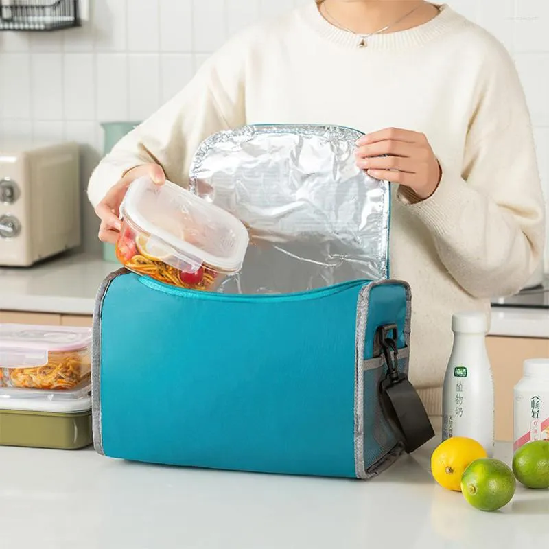 Torby do przechowywania przenośna termiczna izolowana chłodnica duży na ramię piknik lunch bento pudełko na zewnątrz aluminium folia torebka