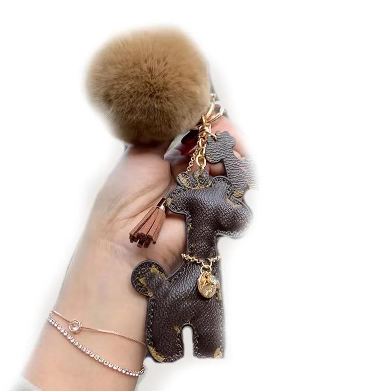 High Quality Keychains Fashion Key Buckle Purse Pendant Bags Dog Style Design Bag Doll Chains Key Buckles 19 Color