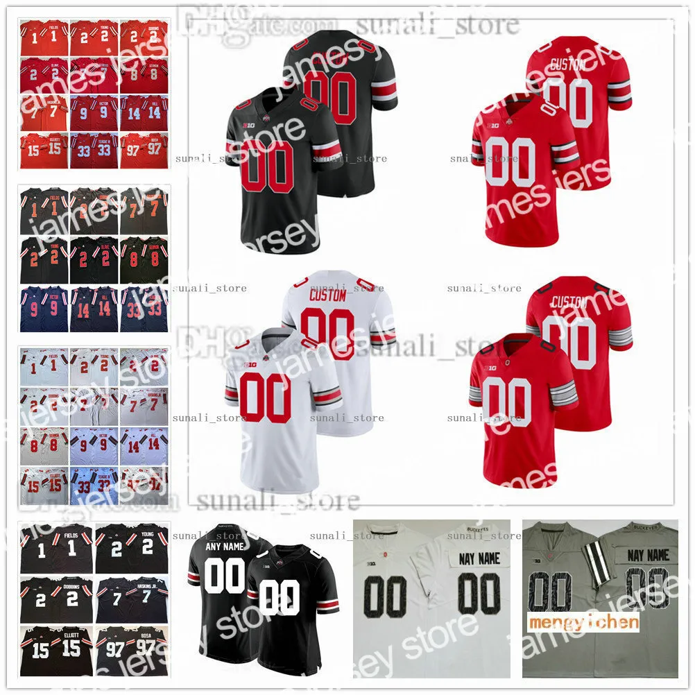 American College Football Wear Ohio State Buckeyes NCAA College 52 Wyatt Davis Jerseys 71 Josh Myers 20 Pete Werner 95 Noah Ruggles 28 Miyan Williams 14 Ronnie Hickman