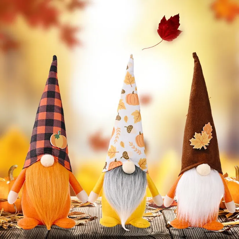 Party Supplies Harvest Festival Décoration Faceless Gnome En Peluche Poupée Thanksgiving Halloween Maison Elf Ornements Enfants Cadeaux FY3890 918