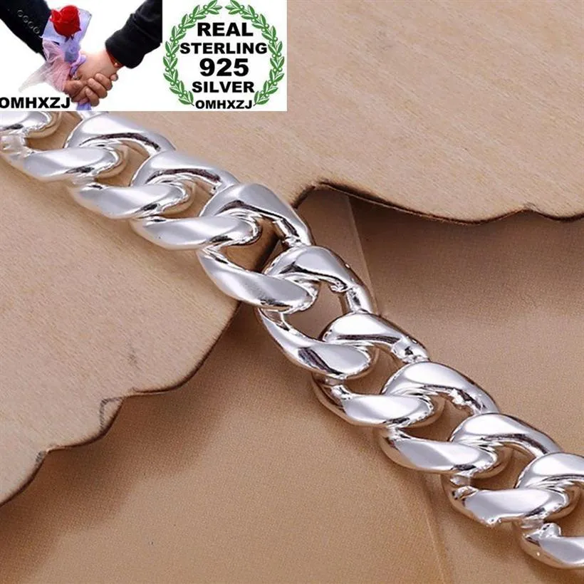 Omhxzj entièrement européen mode homme de mariage cadeau de mariage large argent 925 Collier de chaîne en argent sterling na188197d