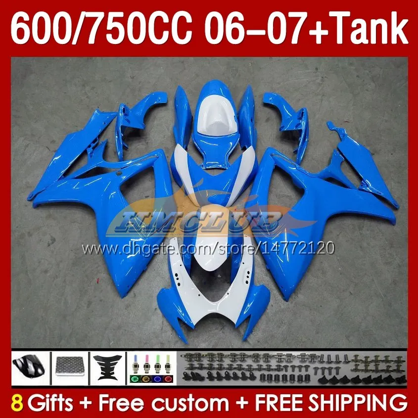 Suzuki GSX-R600 GSXR750 GSXR600 K6 GSXR-750 07 154NO.95 GSXR 600 750 CC 600CC 750CC 2006 2007 GSXR-600 06-07 ING MOLOD MOLD FAIR-FAIRLING Blue Pearlin