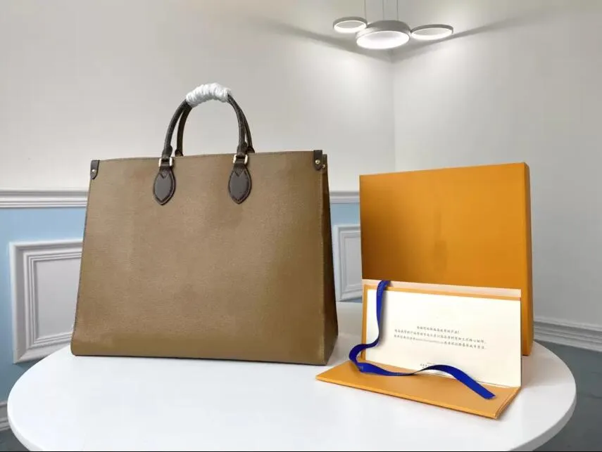 FRAUEN Luxusdesigner 5A Mode hochwertige braune Einkaufstasche heiß verkaufte klassische Markenlederhandtasche mit großer Kapazität HSJK3764