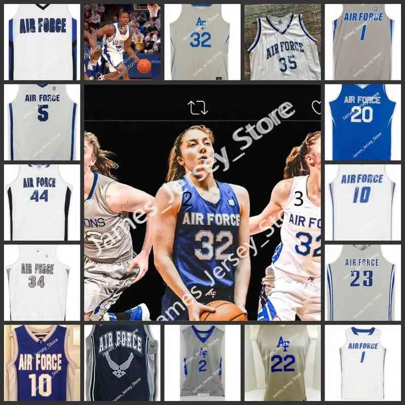 College Basketball trägt College 2022 NCAA Custom AF Falcon Stitched Basketball Jersey 22 Nikc Jackson 15 Abe Kinrade 20 Kaleb Lichau 25 Ezra McKenna 24 Jeffrey Mill