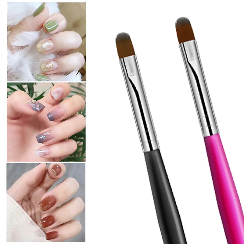 T￩l￩phones automobiles en ligne outils de magasinage Nails 1pcs Nail Art Black Handle Pattern Painting Brush acrylic UV Gel Extension Rev￪tement D ...