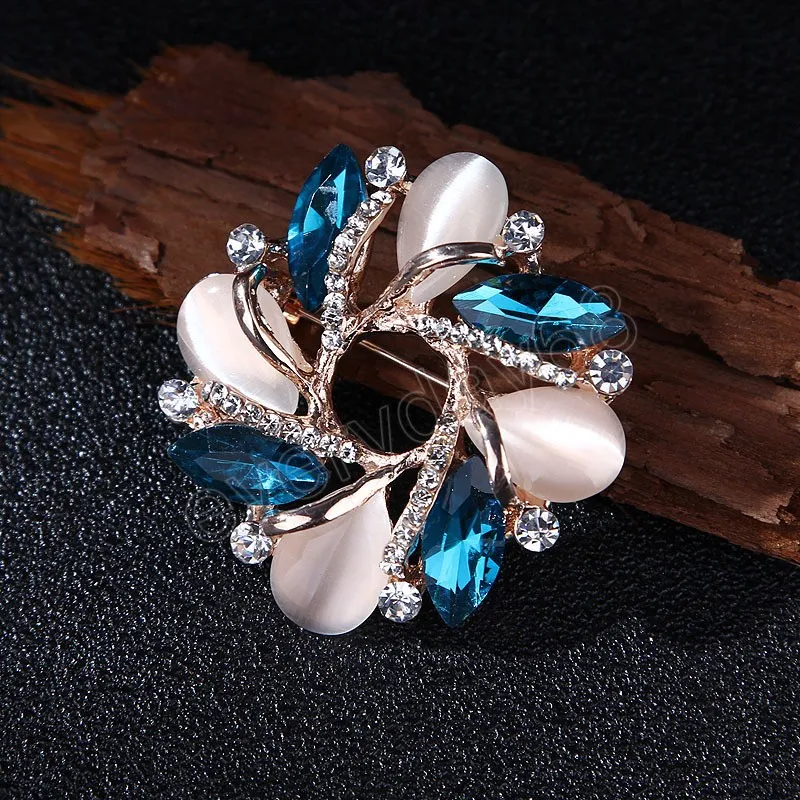 Fashion Crystal Broche Pin for Women Scarf Fuckle Clothing Accessories