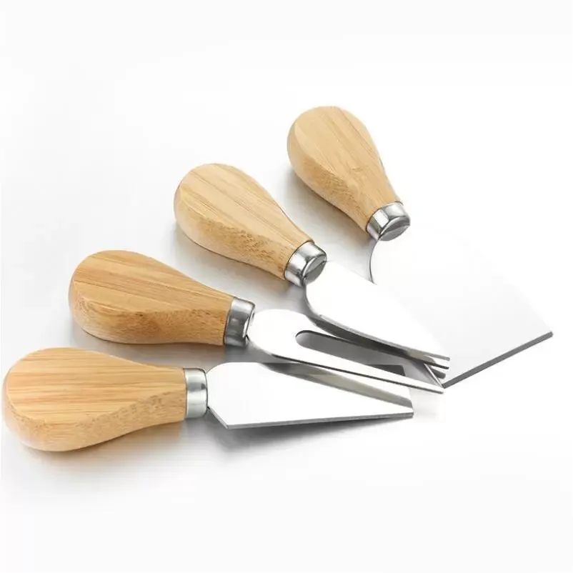 cheese knife set oak handle knife fork shovel kit graters baking cheese pizza slicer cutter set kkf2022