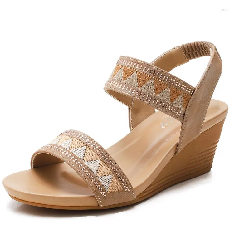 Sandals 2022 Summer Shoes Women Wedge Vintage Bohemia Gladiator Ladies Sandles For Woman Plue Size Women's Platform