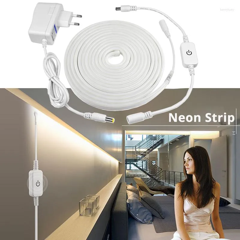 Şeritler Neon LED Strip DC12V 6mm Bant Halat Tüpü Esnek Kesici diy Duvar Sanat İşaret Odası Işık Su Geçirmez IP65