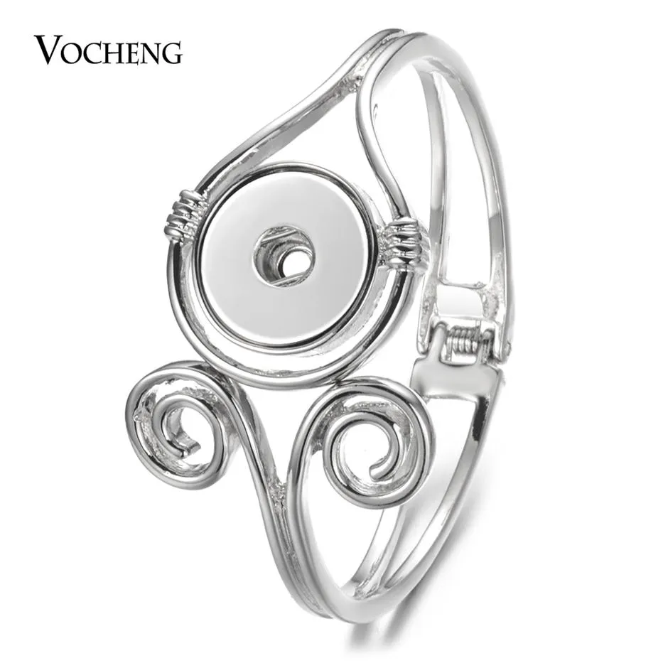 10pcs lot new Vocheng Gingersnaps Bracelet Bangele Bangle Fit 18mm Snap Charms Diy Jewelry Gift Whole Nn-743 10 Cx200724211a