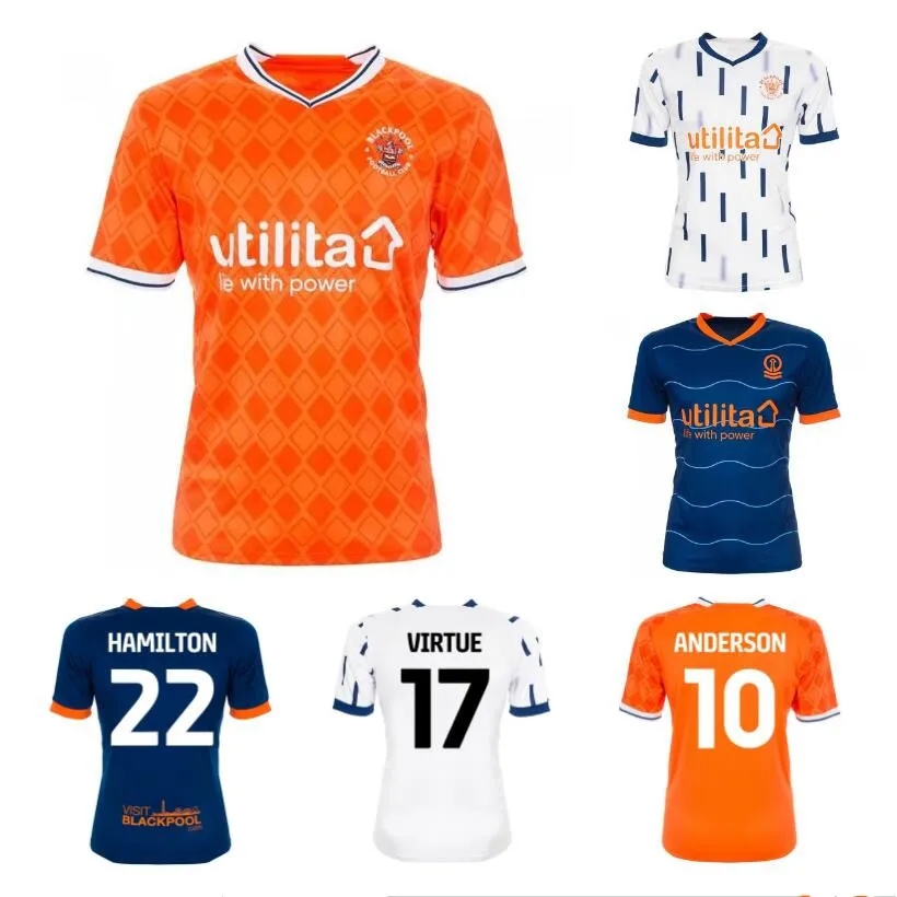 2022 2023 Blackpool Soccer Jerseys 2022 2023 T.Corbeanu J.Yates C