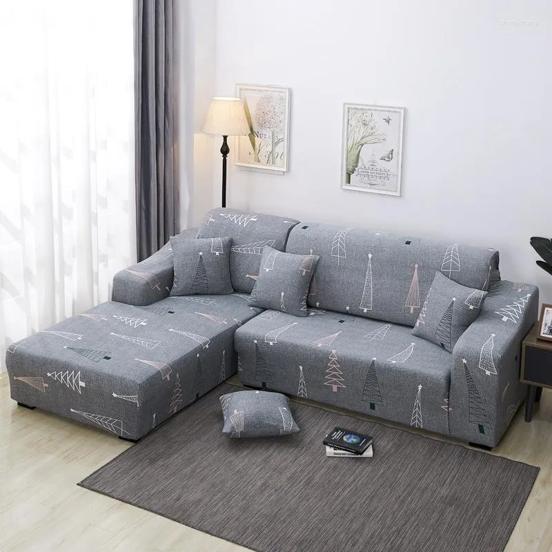 Chair Covers Plant Pattern Sofa Cover Cotton Stretch Couch Elastic Living Room Single Furniture Protector Slipcover