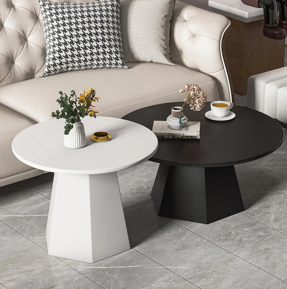 Combination tea table living room Furniture household creative small iron round tea tables house type modern luxury teapoy