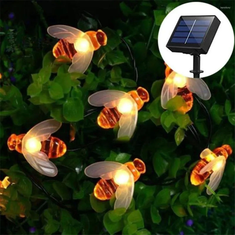 Strings à prova d'água LED de led de energia solar lâmpada solar luz de lâmpada de Natal ao ar livre jardim de casamento festas decorativas de fada decorativa