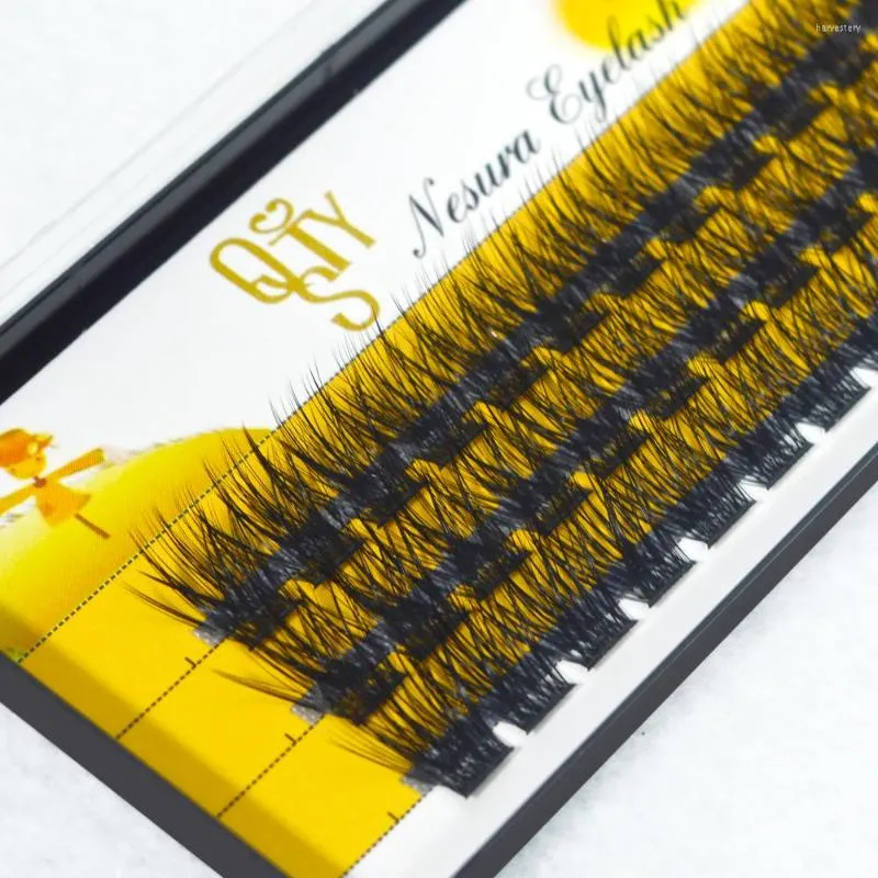 False Eyelashes QSTY DIY Natural Clusters Lashes Individual Dovetail Segmented Volume Segment Extension Bundles NC07