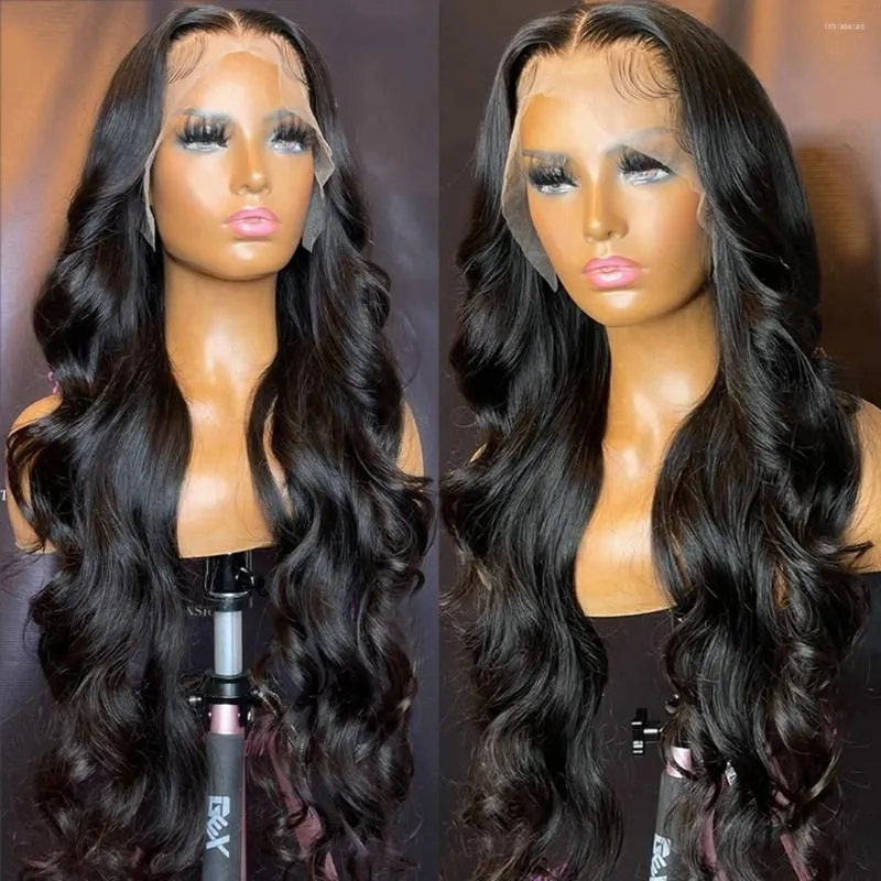360 150% Full Lace Frontal Wigs Body Wave Wig Human Hair Brazilian 30 40inch 4x4 Transparent Closure for Women with Baby Hair