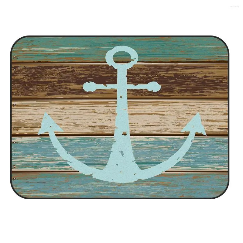 Tapis CHARMHOME Tapis Doux Anti-dérapant Tapis Vintage Anchor Grain De Bois Pour Salon Home Decor Tapis