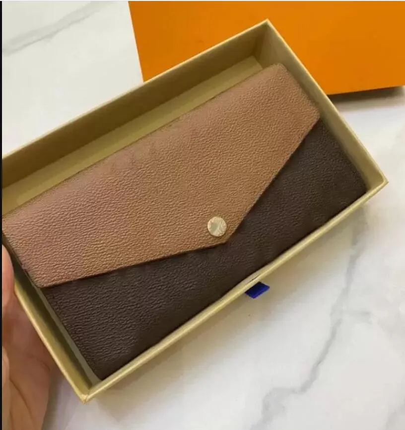 5A Quality Genuine Leather With box dust bag Holder Carry Around Women Pocket Single Zipper Holders Money Cards Coins Men Leather Purse Evening Bags