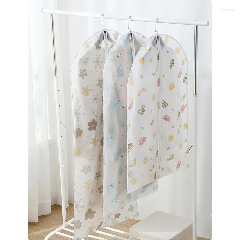 Clothing Storage & Wardrobe Coat Dust Suit Cover Clothes Hanging Home Daily Use Garment Bags 1 Pc PEVA Organizer Washable Transparent Covers