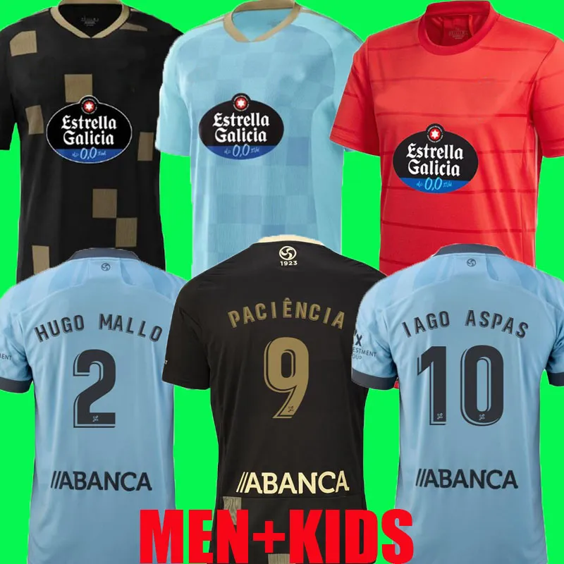 22 23 Celta de Vigo soccer jerseys IAGO ASPAS F.BELTRAN home away 2022 2023 camiseta de futbol NOLITO MALLO SOLARI S. MINA Brais Mendez men kids kit football shirts